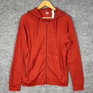 NEW Old‎ Navy Hoodie Women's S orange Full Zip Sweatshirt Drawstring Pockets